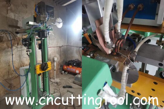 Automatic high frequency segments brazing machine and electric drive stand