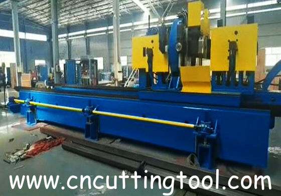 Fully automatic two blade CNC flying cold saw for large diameter tube