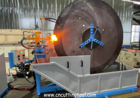 Auto ignition auto flame hardening machine for saw blade tooth