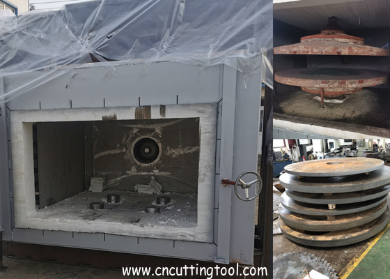 Automatic temperature control large circular saw blade tempering furnace