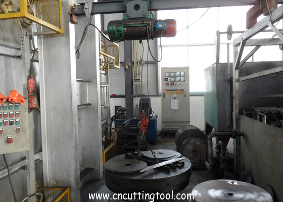 Auto temperature control large circular saw blades production process tempering furnace