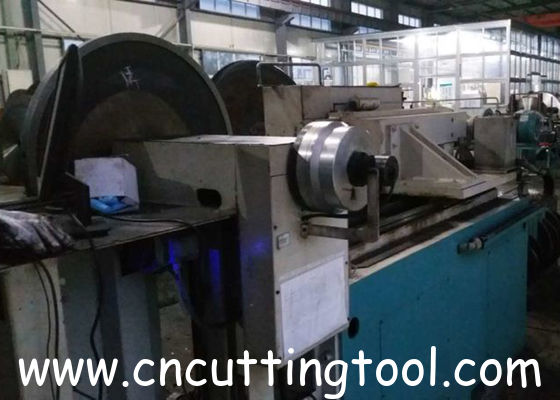 Hydraulic control rolling and tension machine for saw blade test