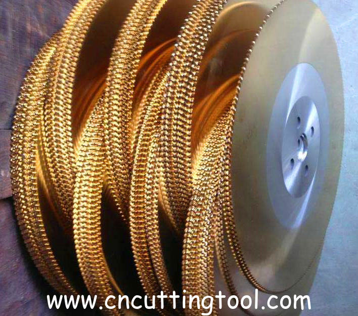 Cold cut Golden color TiN Titanium Nitride Dmo5/M2 HSS circular saw blade