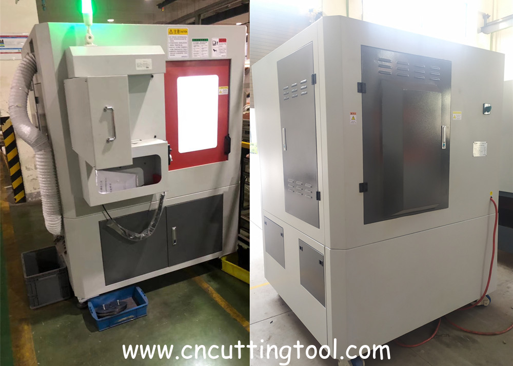 CNC grinding machine with chamfering process and waterproof system