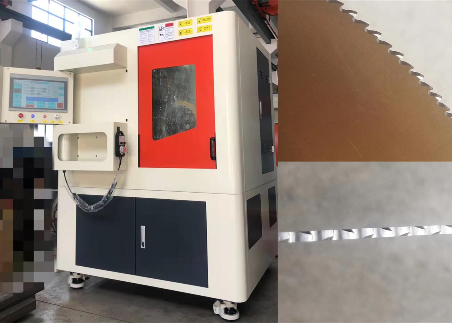 Automatic sharpening machine for HSS saw blade tooth shape quality grinding