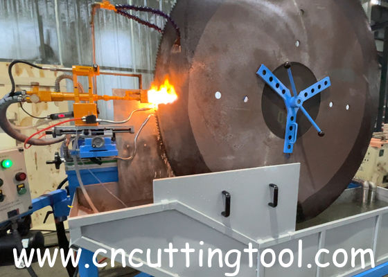 Alloy circular saw balde tooth tip auto flame hardening machine